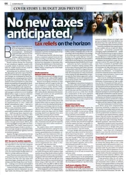 No new taxes anticipated, tax reliefs on the horizon