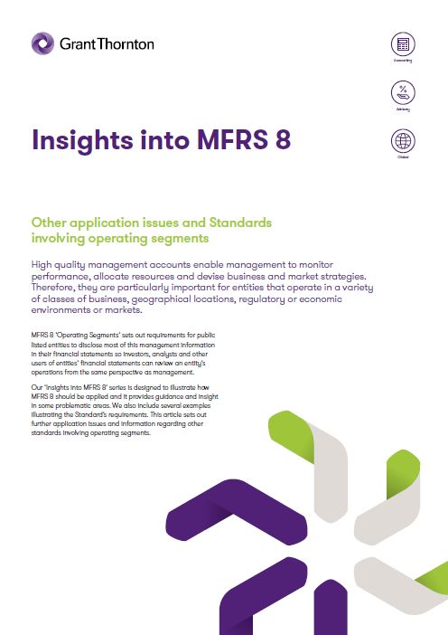 Insights into MFRS 8 - Other application issues and Standards involving operating segments