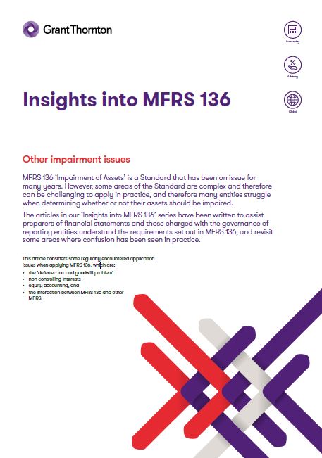 MFRS 136 Other impairment issues