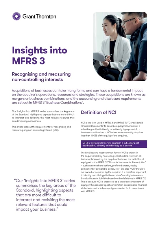 Insights into MFRS 3