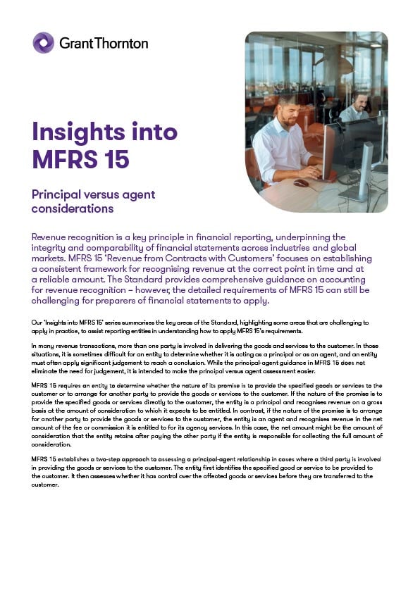 Insights into MFRS 15