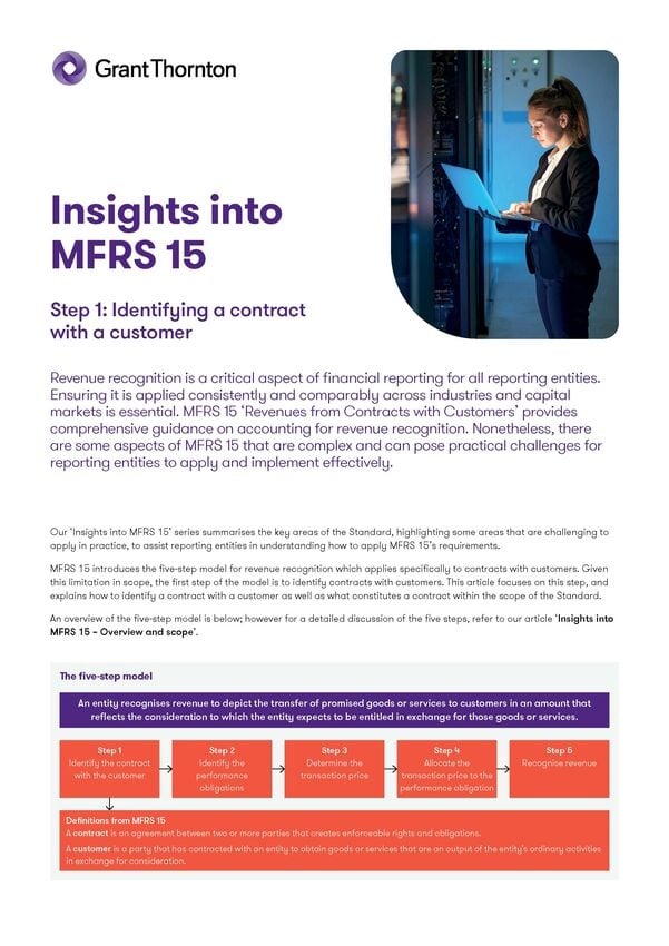 Step 1: Identifying a contract with a customer