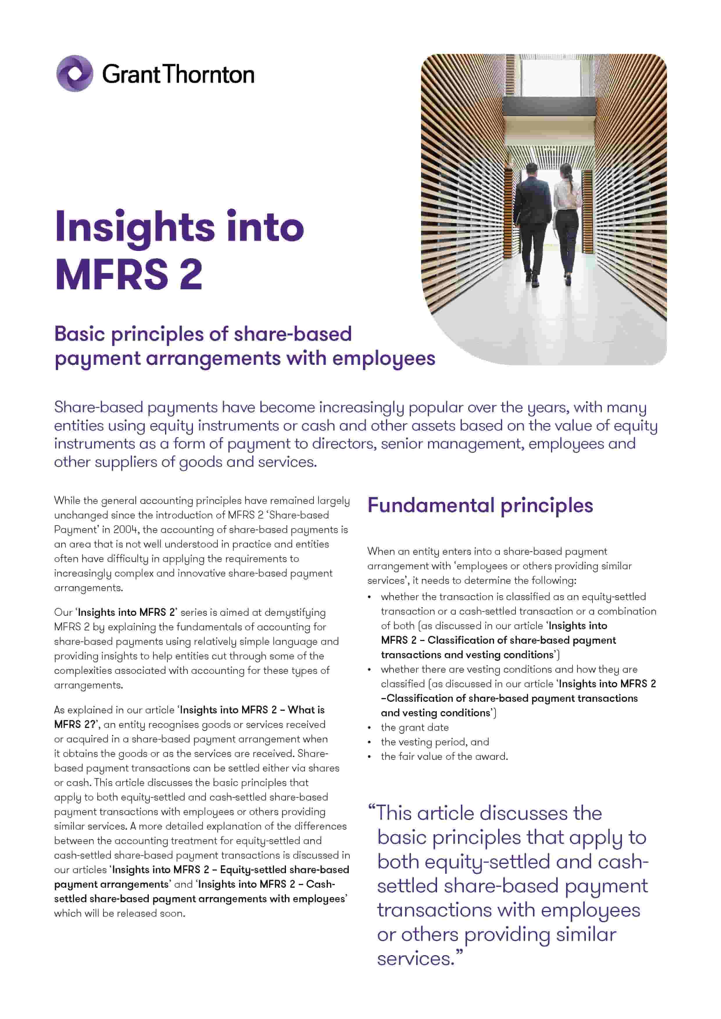 Insights into MFRS 2