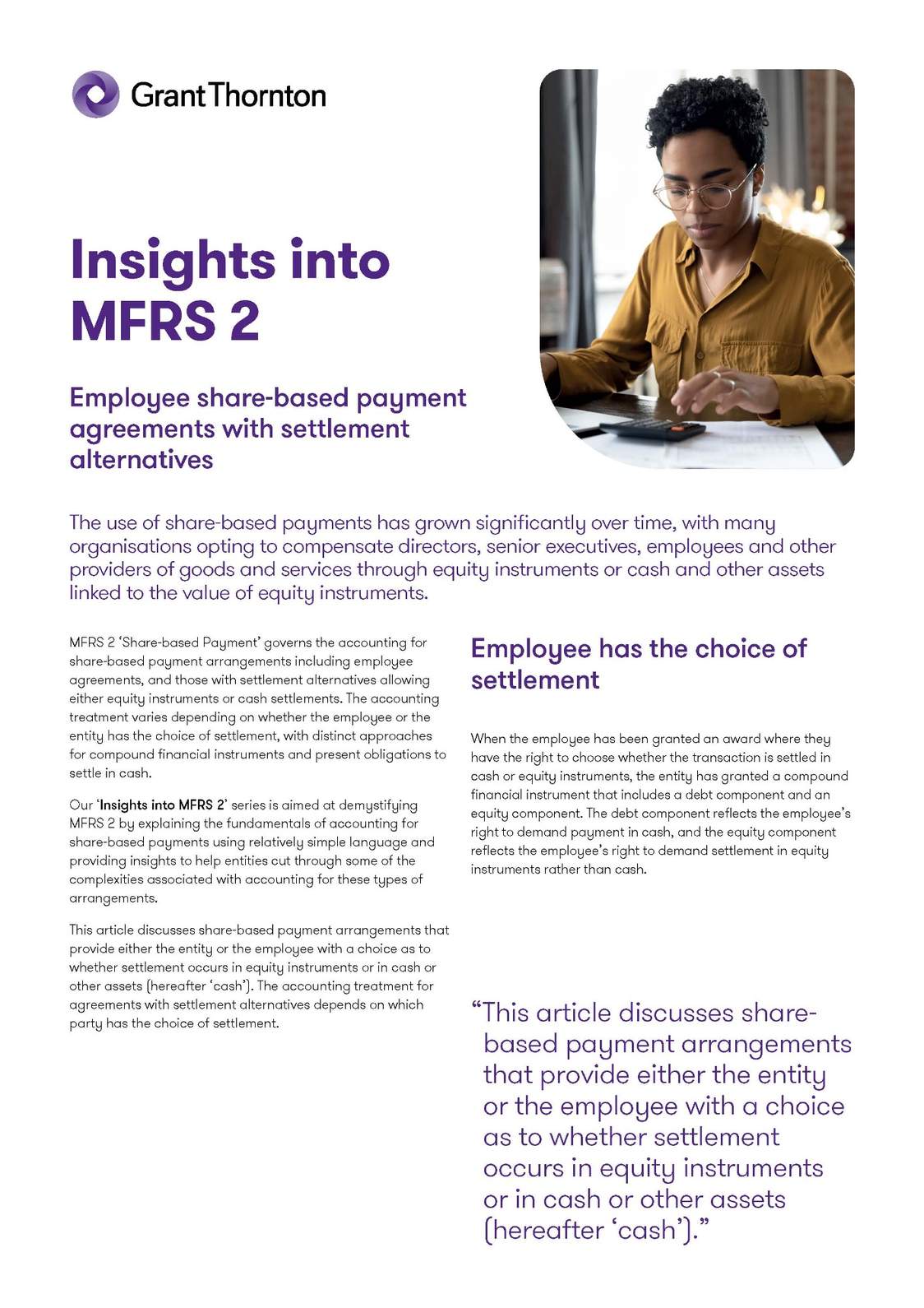Insights into MFRS 2