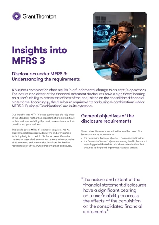 Insights into MFRS 3