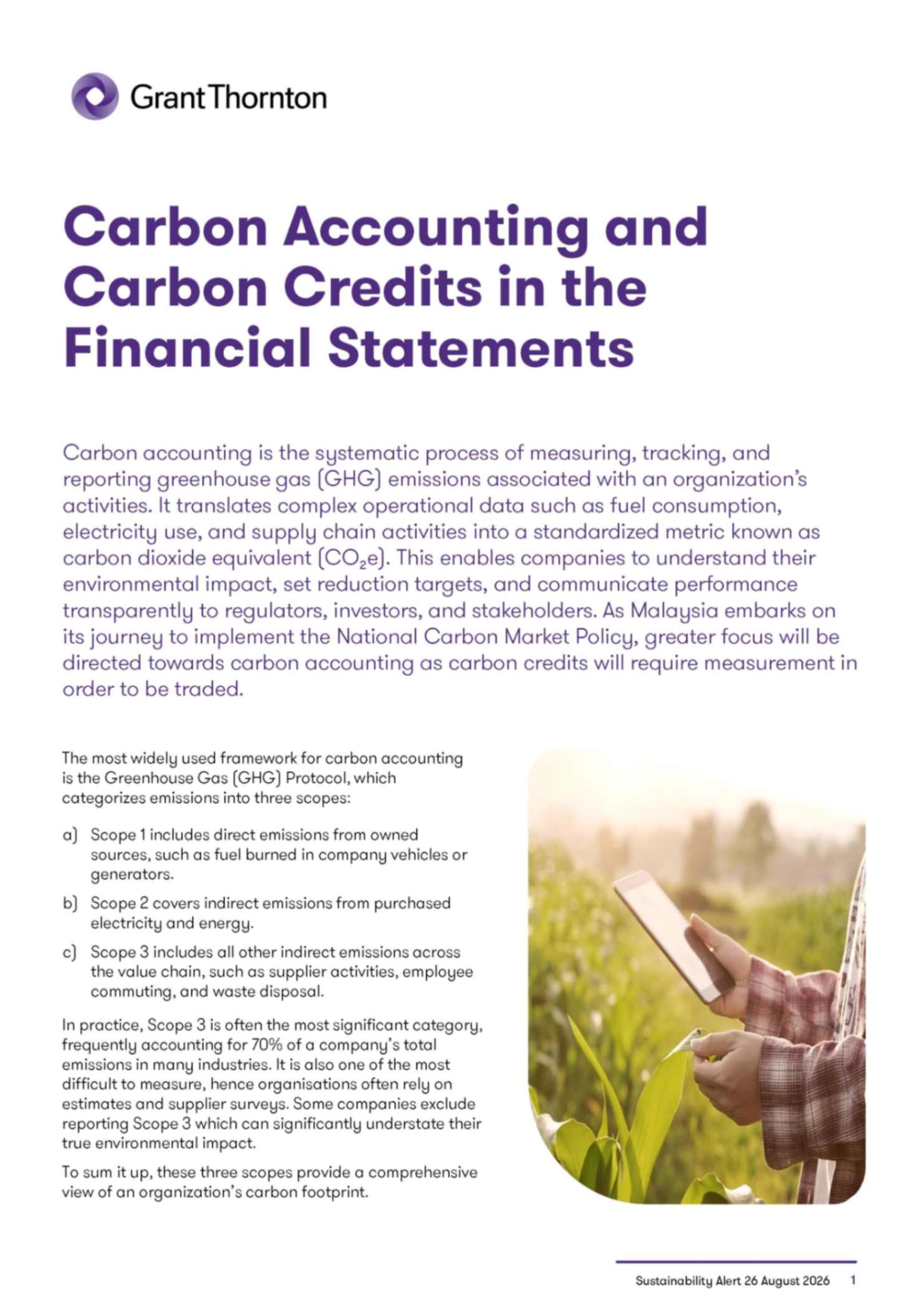 Sustainability and Climate Change