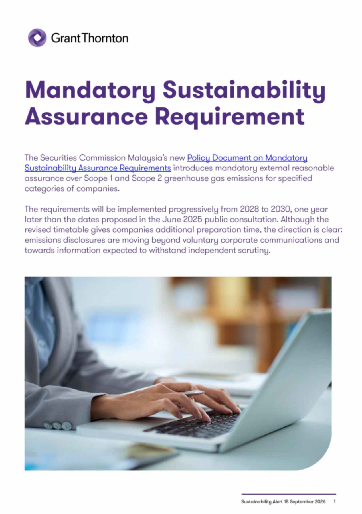 Mandatory Sustainability Assurance Requirement