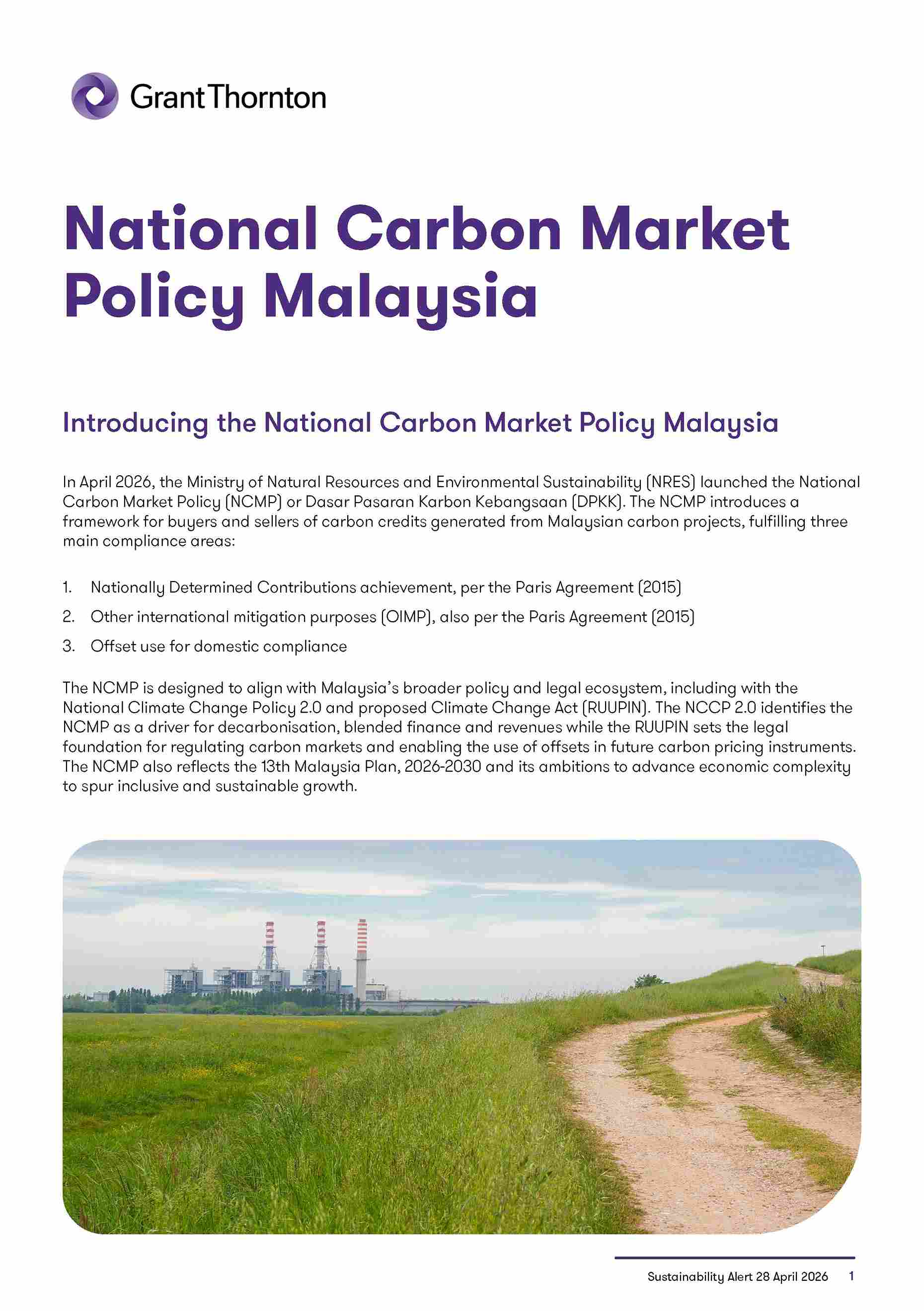 National Carbon Market Policy Malaysia