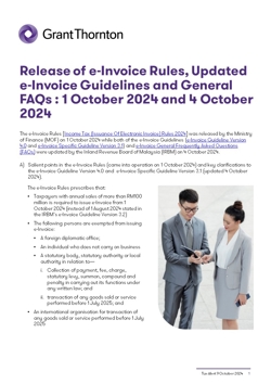 Release of e-Invoice Rules, Updated e-Invoice Guidelines and General FAQs