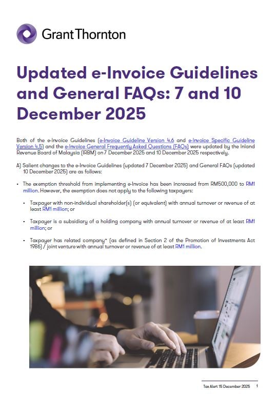 Tax Alert 15 December 2025