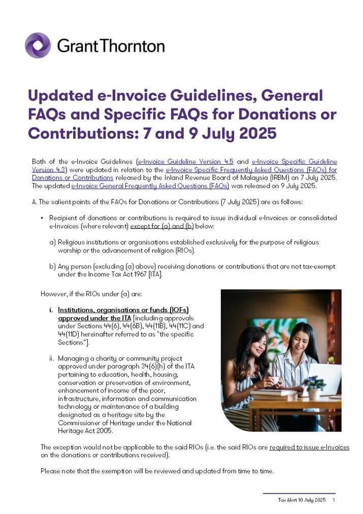 Tax Alert publication