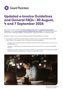 Updated e-Invoice Guidelines and General FAQs